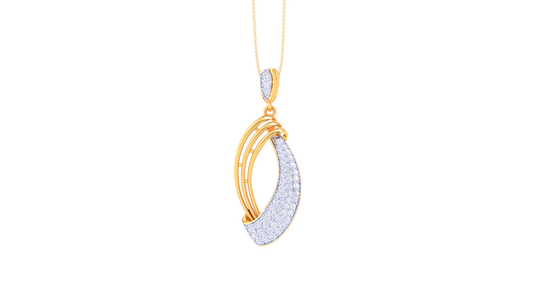 Twinned Leaf Diamond Pendent - 0.56 Ct