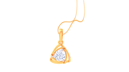 Triangulum Solitaire Pendant In Gold – 0.59 Ct Brilliant Round Diamond