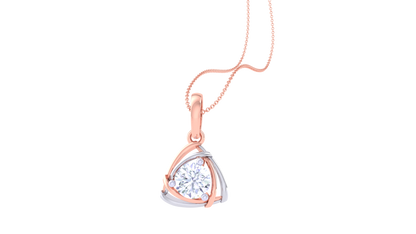 Triangulum Solitaire Pendant In Gold – 0.59 Ct Brilliant Round Diamond