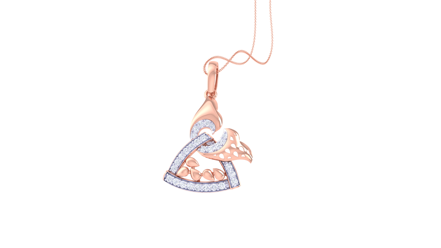 Dolphin Delight Diamond Pendent - 0.30 Ct