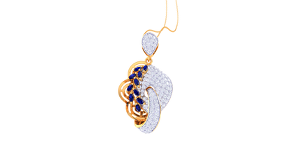 Sparkling Glory Pendent In Gold - 1.20 Ct Brilliant Cut Round diamonds With Timeless Luxury