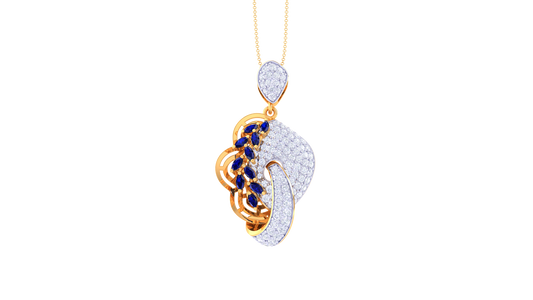 Sparkling Glory Pendent In Gold - 1.20 Ct Brilliant Cut Round diamonds With Timeless Luxury