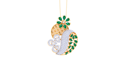 Blossoming Sparkle Diamond Pendent In Gold - 1.42 Ct Brilliant Round With Timeless Allure