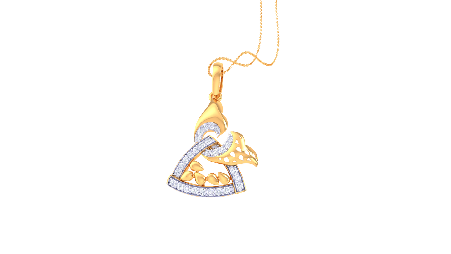 Dolphin Delight Diamond Pendent - 0.30 Ct