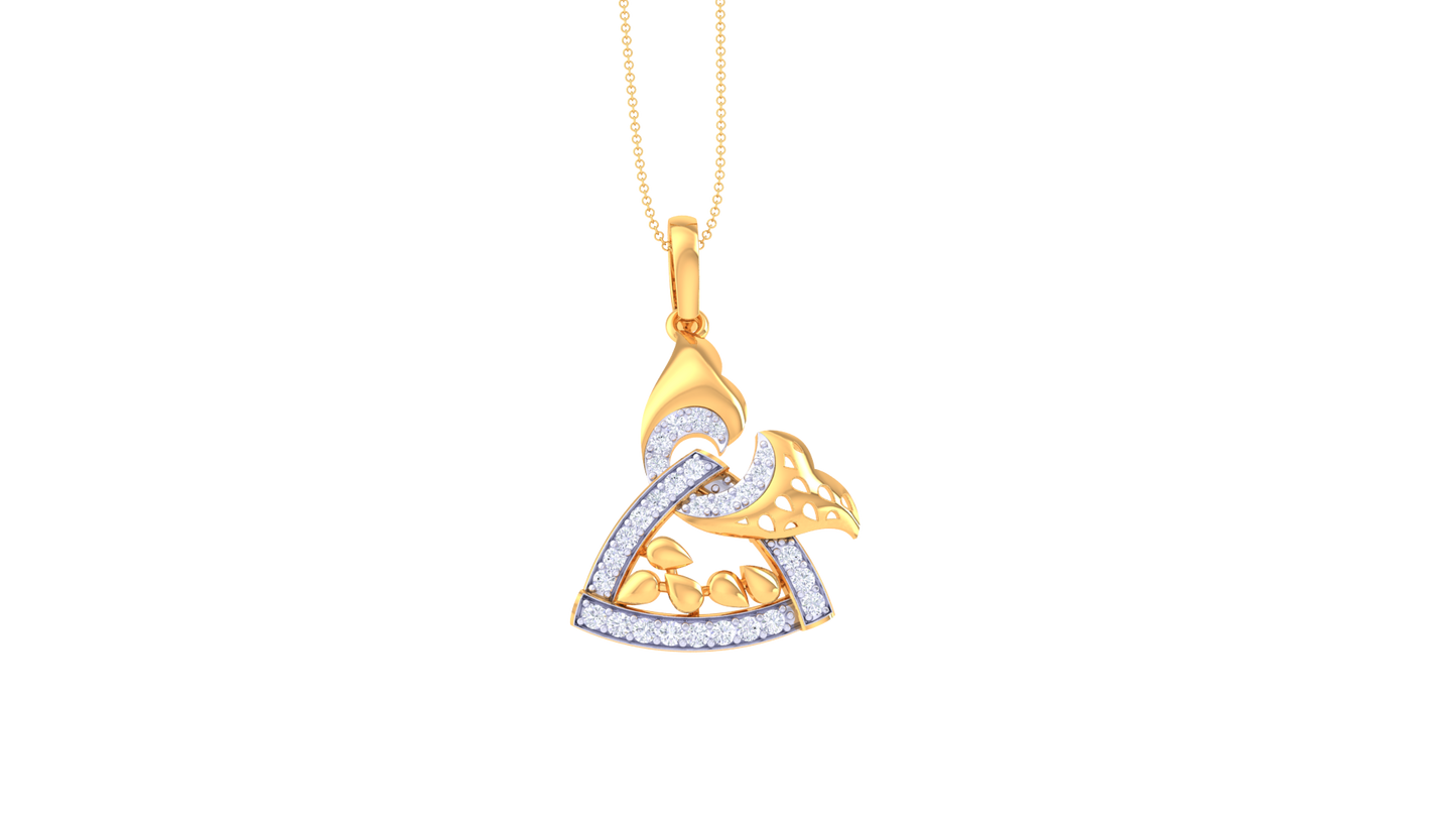 Dolphin Delight Diamond Pendent - 0.30 Ct