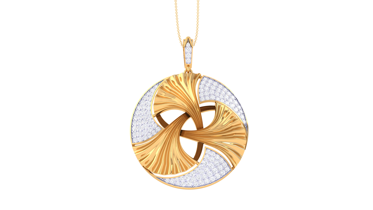 The Trinity Knot Pendent In Rose Gold - 1.02 Round Diamonds