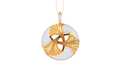 The Trinity Knot Pendent In Rose Gold - 1.02 Round Diamonds