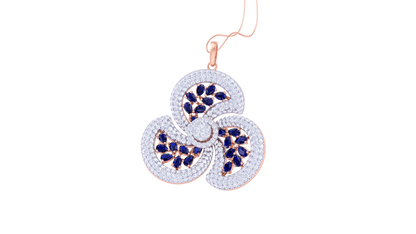 3.09 Ct - Moonlit Petals Diamond Pendent