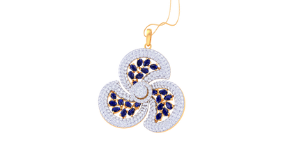 3.09 Ct - Moonlit Petals Diamond Pendent