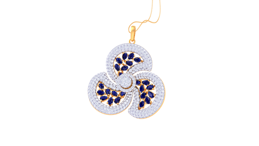 3.09 Ct - Moonlit Petals Diamond Pendent