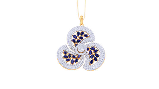 3.09 Ct - Moonlit Petals Diamond Pendent