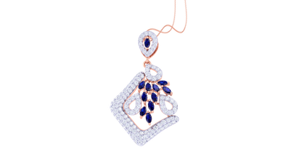 Glammerous Classic Pendent In Gold - 1.20 Ct Dezzling Round Cut Diamonds