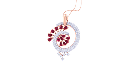 Playful Orbit Diamond Pendent In Gold - 1.09 Ct