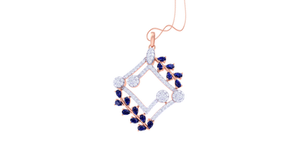 Timeless Glorious Gold Pendent - 0.89 Ct  Round Diamonds