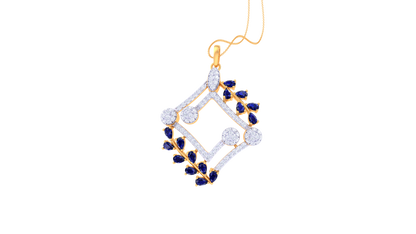 Timeless Glorious Gold Pendent - 0.89 Ct  Round Diamonds