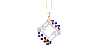 Timeless Glorious Gold Pendent - 0.89 Ct  Round Diamonds