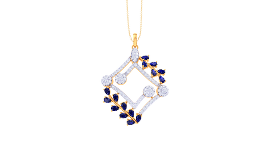 Timeless Glorious Gold Pendent - 0.89 Ct  Round Diamonds