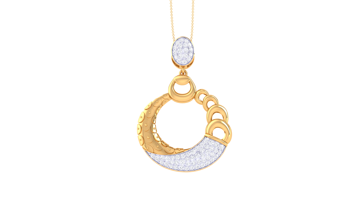 Orbit Cluster Pendent In Rose Gold - 0.58 Round Diamonds
