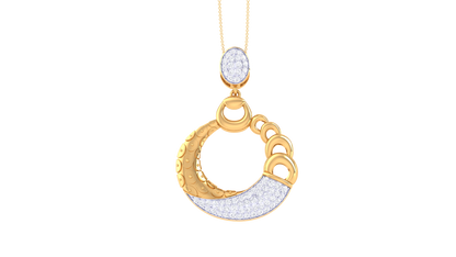 Orbit Cluster Pendent In Rose Gold - 0.58 Round Diamonds