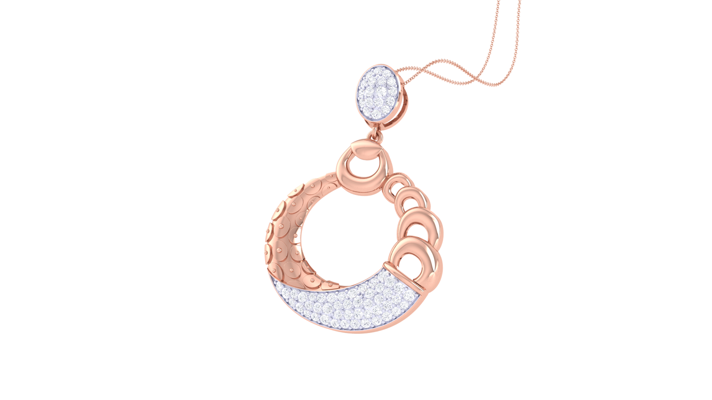 Orbit Cluster Pendent In Rose Gold - 0.58 Round Diamonds