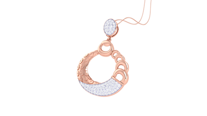 Orbit Cluster Pendent In Rose Gold - 0.58 Round Diamonds