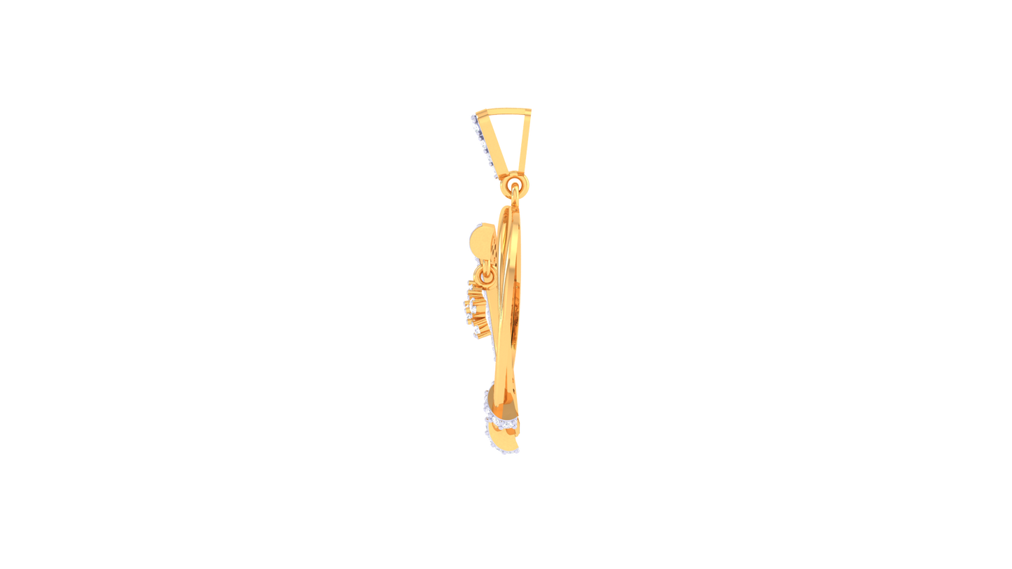 Celestial Harmony Pendant In Gold - 0.55 Ct Brilliant Cut Diamonds