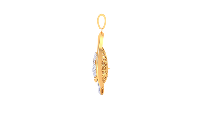 Elegant Hart Diamond Pendent In Gold - 1.05 Ct