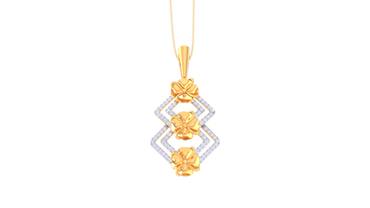 Double Layer Diamond Pendent- 0.91 Ct