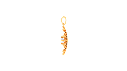 Radiant Sunburst Pendant In Yellow Gold - 0.59 Ct Diamond Core
