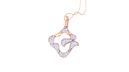 Ganesha-Inspired Gold Pendant With 0.37 Ct Diamond Accents