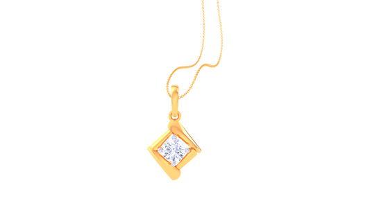 The Prism Solitaire Pendant In Gold – 0.59 Ct Diamond