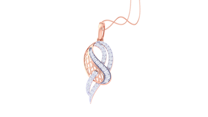 Twisted Shine Diamond Pendent In Gold - 0.33 Ct