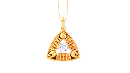 Trinity Glow Pendant In Gold - 0.59 Ct Diamond Centerpiece