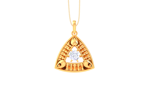 Trinity Glow Pendant In Gold - 0.59 Ct Diamond Centerpiece