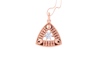 Trinity Glow Pendant In Gold - 0.59 Ct Diamond Centerpiece