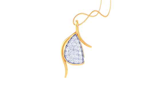 0.24 Ct - Radiant Embrace Diamond Pendant in Gold