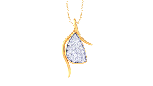 0.24 Ct - Radiant Embrace Diamond Pendant in Gold