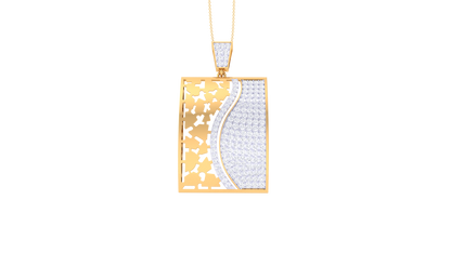 Eterna Flow Pendent In Yellow Gold - 1.28 Ct Diamonds