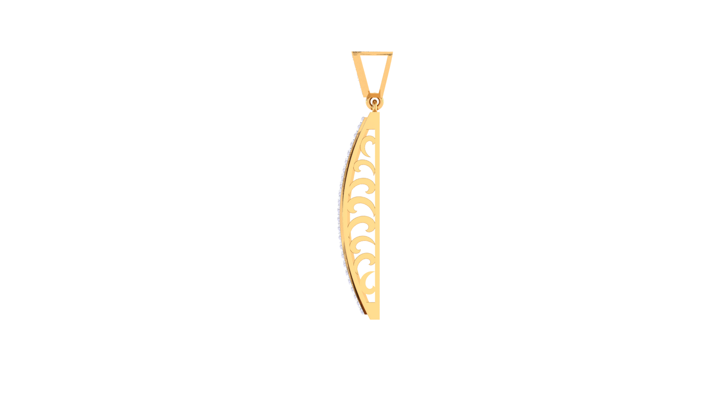 Eterna Flow Pendent In Yellow Gold - 1.28 Ct Diamonds