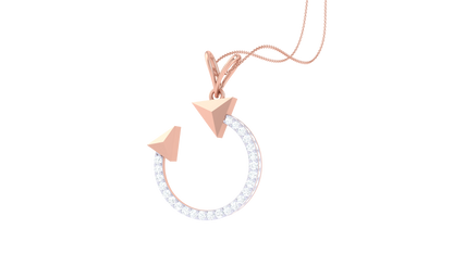 The Arrow Ark Pendant In Gold - 0.42 Ct Brilliant Cut Diamonds