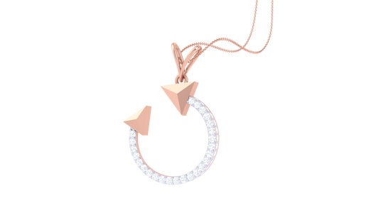 The Arrow Ark Pendant In Gold - 0.42 Ct Brilliant Cut Diamonds