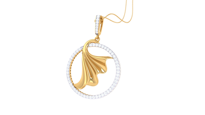 Orbital Whisper Gold Pendant - 0.84 CtBrilliant Cut Diamonds