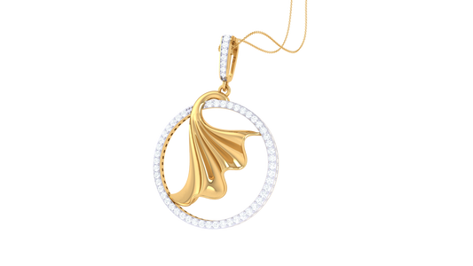 Orbital Whisper Gold Pendant - 0.84 CtBrilliant Cut Diamonds