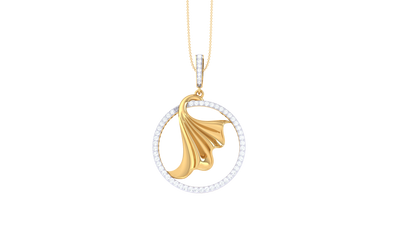 Orbital Whisper Gold Pendant - 0.84 CtBrilliant Cut Diamonds