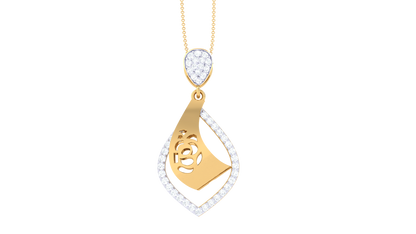 The Royal Lattice Pendant In Gold - 0.34 Ct Brilliant Cut Diamonds