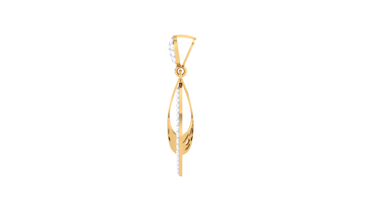 The Royal Lattice Pendant In Gold - 0.34 Ct Brilliant Cut Diamonds