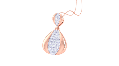 Elegance Stream Pendant In Gold  – 0.43 Ct Sparkling Diamonds