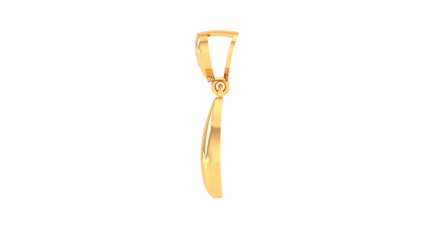 Elegance Stream Pendant In Gold  – 0.43 Ct Sparkling Diamonds