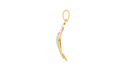 Krishna Pendant In Gold - 0.14 Ct Diamond Accents