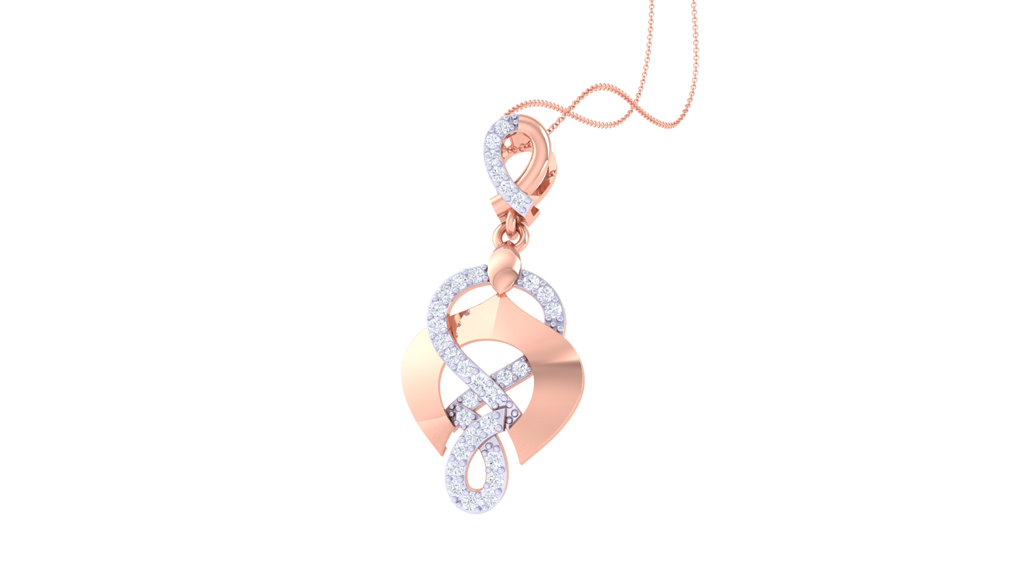 Twilight Embrace Pendant with 0.25 Ct Diamonds